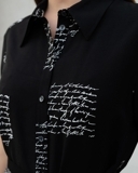 Рубашка с черными декоративными пуговицами 11 мм