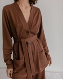 Пуговицы модель 2232 колор 3 коричневые роговые 23 мм для пижамы
